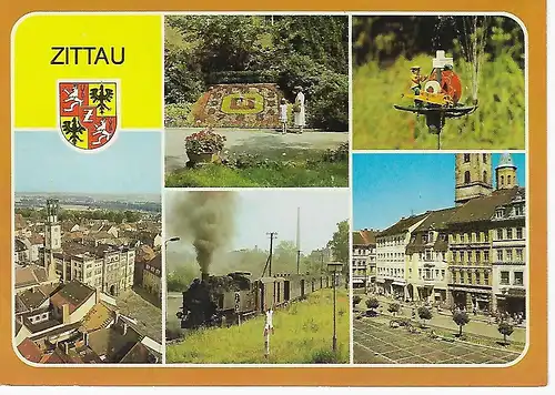 Ansichtskarte Zittau - gelaufen 1989