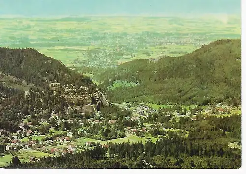 Ansichtskarte Zittauer Gebirge (Kr. Zittau) - Blick vom Hochwald nach Kurort Oybin - nicht gelaufen