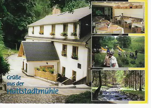 Ansichtskarte Hüttstadtmühle - Bibel- und Erholungsheim - Zöblitz - gelaufen 2003