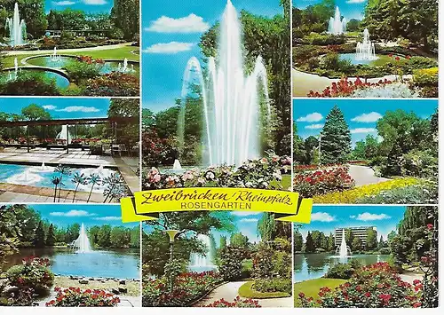 Ansichtskarte Zweibrücken / Rheinpfalz - Rosengarten - nicht gelaufen