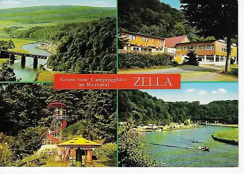 Ansichtskarte Campingplatz Zella im Werratal - nicht gelaufen 