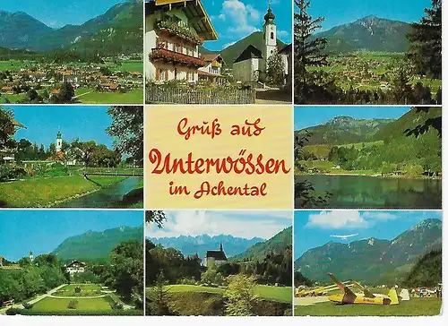 Ansichtskarte Unterwössen im Achental - gelaufen 1972