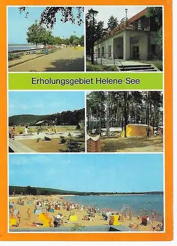 Ansichtskarte Erholungsgebiet Helene-See - Frankfurt (Oder)  - gelaufen 1987