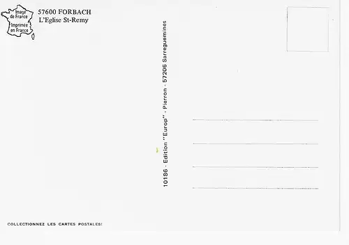 Ansichtskarte 57600 Forbach - L'Eglise St-Remy - nicht gelaufen