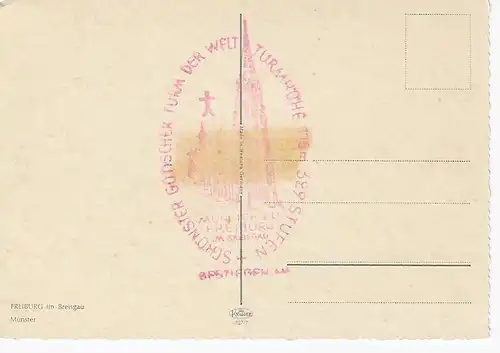 Ansichtskarte Freiburg im Breisgau - Münster - nicht gelaufen 