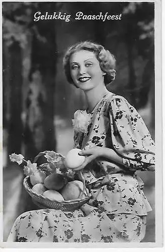 Ansichtskarte Gelukkig Paaschfeest - beschrieben