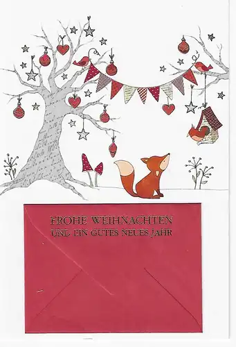 Weihnachtsklappkarte - beschrieben