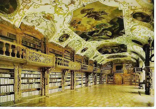 Ansichtskarte Cistercienserinnen-Abtei - Kloster Waldsassen - Bibliotheksaal - nicht gelaufen 
