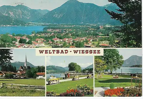 Ansichtskarte Weltbad-Wiessee am Tegernsee - gelaufen 1973