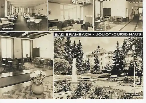 Ansichtskarte Bad Brambach / Vogtl. - Juliot-Curie-Haus  - gelaufen 1973