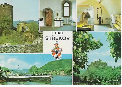 Ansichtskarte Hrad Střekov - gelaufen 1972