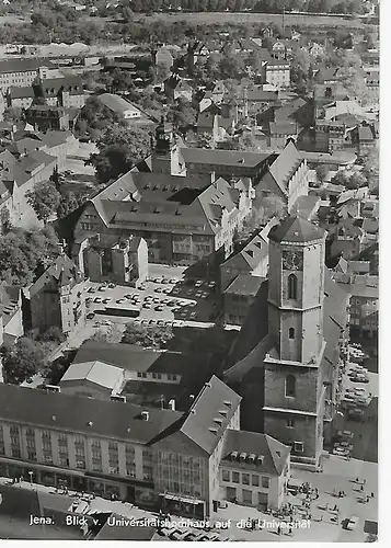 Ansichtskarte Jena - Blick v. Universitätshochhaus auf die Universität - gelaufen 1973