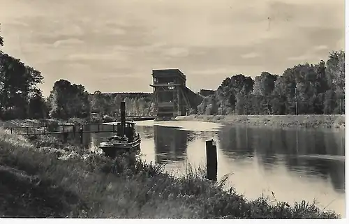 Ansichtskarte Niederfinow (Kr. Eberswalde) - Blick zum Schiffshebewerk - gelaufen