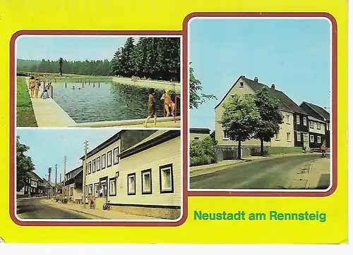 Ansichtskarte Neustadt am Rennsteig (Kr. Ilmenau) -  gelaufen 1989