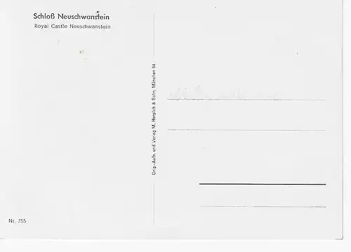 Ansichtskarte Königsschloß Neuschwanstein - nicht gelaufen