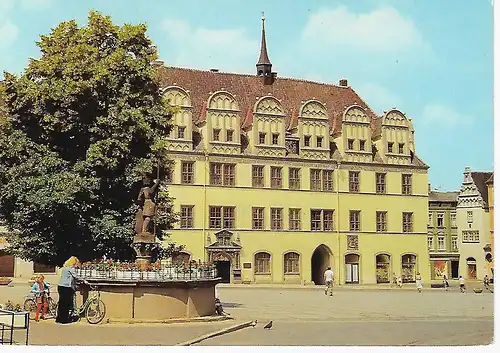 Ansichtskarte Domstadt Naumburg (Saale) - Rathaus am Wilhelm-Pieck-Platz - nicht gelaufen 