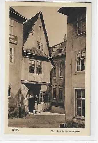 Ansichtskarte Jena - Altes Haus in der Schloßgasse - nicht gelaufen