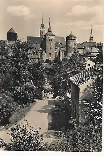 Ansichtskarte Bautzen - Blick vom Scharfen Weg - gelaufen