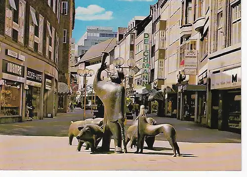 Ansichtskarte Bremen - Sögestraße mit "Sögegruppe" - gelaufen 1989