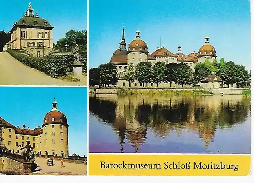 Ansichtskarte Barockmuseum Schloß Moritzburg - gelaufen 1980
