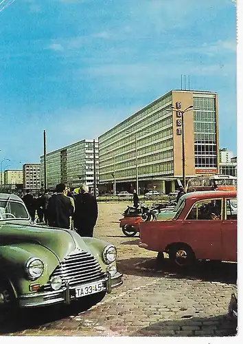 Ansichtskarte Karl-Marx-Stadt - Chemnitz - Blick vom Markt zur Straße der Nationen - gelaufen 1969