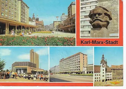 Ansichtskarte Karl Marx Stadt - Chemnitz - gelaufen 1981