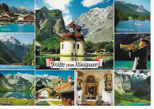 Ansichtskarte Grüße vom Königssee - gelaufen