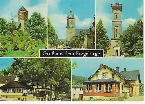 Ansichtskarte Erzgebirge - gelaufen 1975