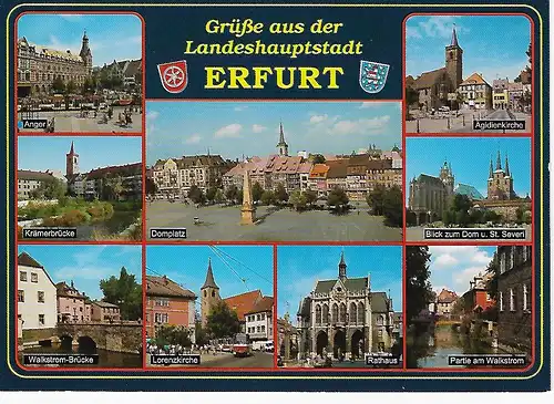 Ansichtskarte Landeshauptstadt Erfurt / Thüringen - nicht gelaufen