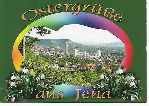 Ansichtskarte Ostergrüße aus Jena - nicht gelaufen - beschrieben