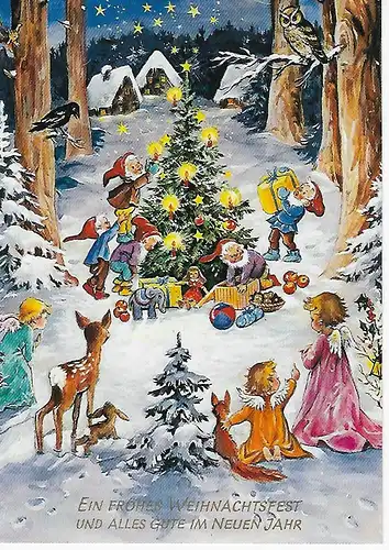 Fröhliche Ein frohes Weihnachtsfest und alles Gute im neuen Jahr - beschrieben