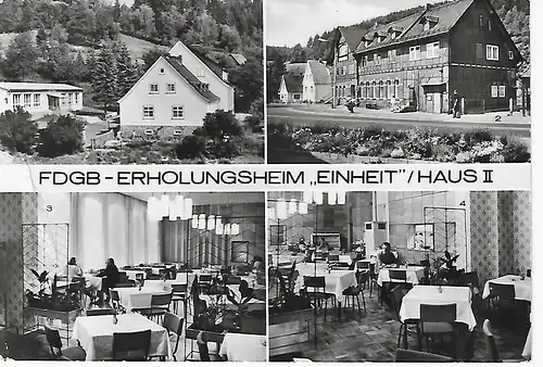 Ansichtskarte Hirschbach (Kr. Suhl) - FDGB-Erholungsheim "Einheit" / Haus II - gelaufen