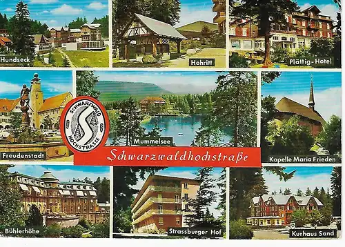 Ansichtskarte Schwarzwaldhochstraße - gelaufen 1979