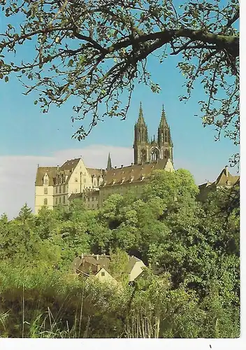 Ansichtskarte Meißen an der Elbe  - Albrechtsburg und Dom - Blick von der Mönchslehne - nicht gelaufen