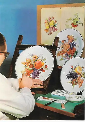 Ansichtskarte Meißen - Schauhalle (Porzellansammlung) - VEB Staatliche Porzellan-Manufaktur Meißen - DDR - nicht gelaufen