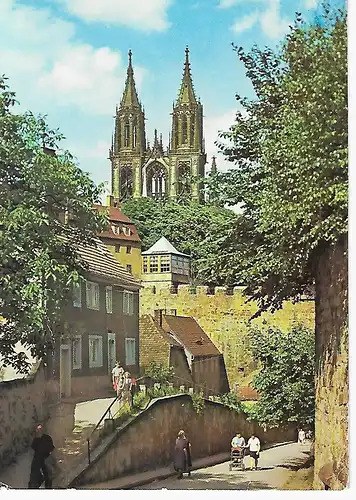 Ansichtskarte Meißen - Hohlweg - gelaufen 1985