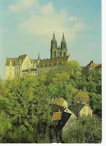 Ansichtskarte Meißen  - Albrechtsburg und Dom - Blick von der Mönchslehne - nicht gelaufen