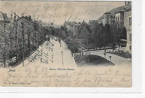 Ansichtskarte Jena - Kaiser-Wilhelm-Strasse - gelaufen 1903