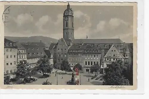 Ansichtskarte Jena - Marktplatz - gelaufen 1929