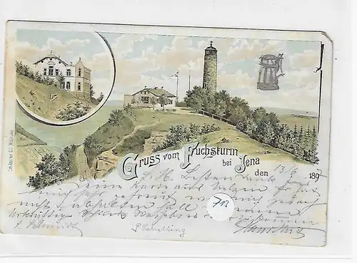 Ansichtskarte Jena - Fuchsturm - gelaufen 1897