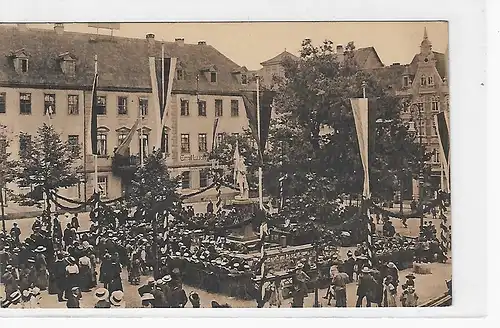 Ansichtskarte Jena - Frühschoppen am Burschenschaftsdenkmal - gelaufen 1929