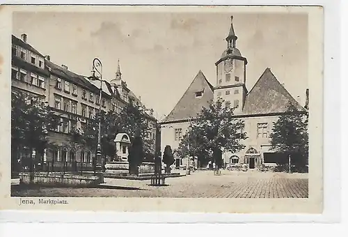 Ansichtskarte Jena - Marktplatz - gelaufen 1918