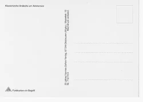 Ansichtskarte Klosterkirche Andechs am Ammersee - nicht gelaufen