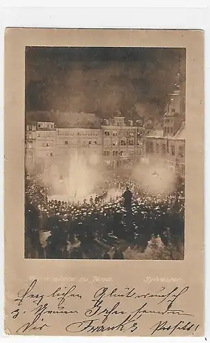 Ansichtskarte Jena - Marktplatz  - Sylvester - gelaufen