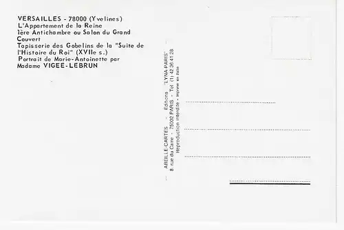 Ansichtskarte Versailles Portrait de Marie-Antoinette par Madame Vigee-Lebrun - nicht gelaufen