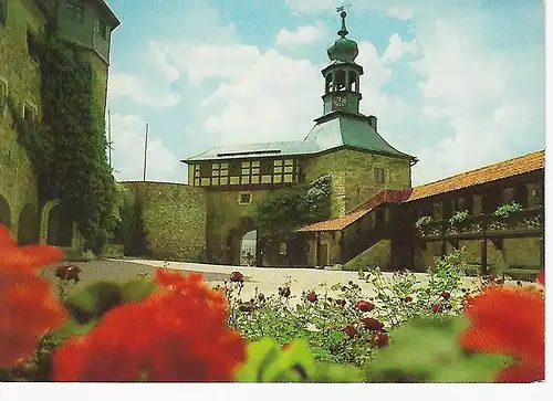 Ansichtskarte Innenhof der Burg Lauenstein - Ludwigsstadt / Frankenwald - nicht gelaufen