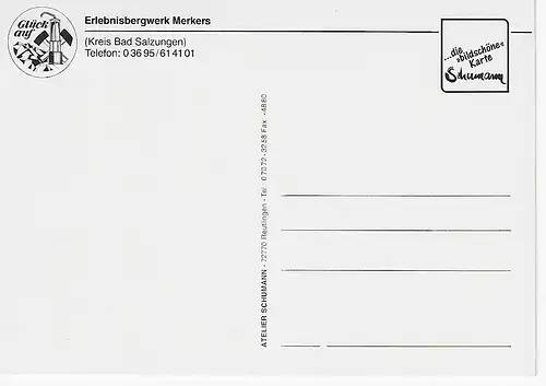 Ansichtskarte Erlebnis-Bergwerk Merkers (Kreis Bad Salzungen) - nicht gelaufen