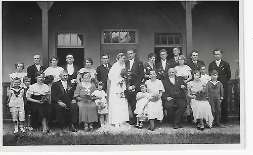 Hochzeitsfoto - Atelier W. Taubmann, Pirna A. E., Jakobäerstrasse 6 - 1934