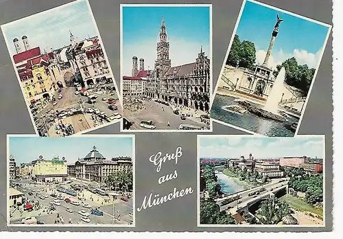 Ansichtskarte München - gelaufen 1953