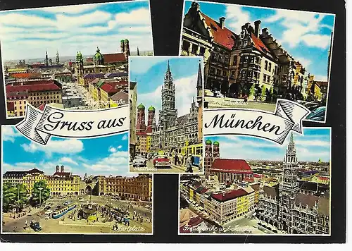 Ansichtskarte München - gelaufen 1975